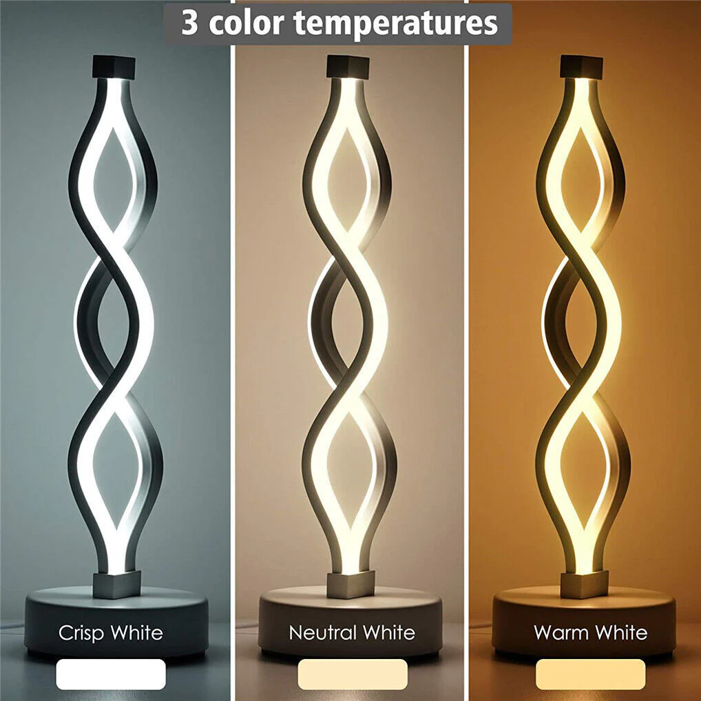 Minimalist Modern Helix Designer LED Table Lamp Decor Lighting Night Light - Image 4