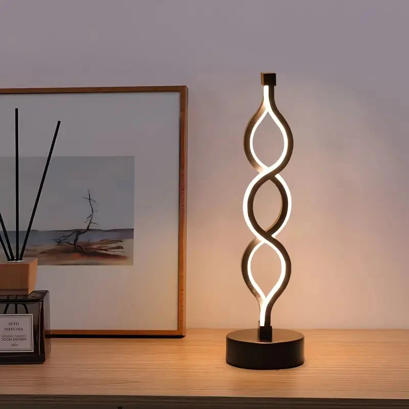 Minimalist Modern Helix Designer LED Table Lamp Decor Lighting Night Light - Image 9