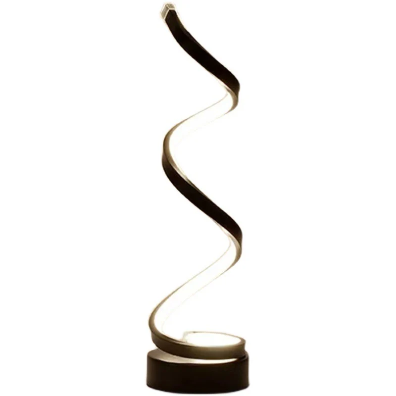 Minimalist Modern Spiral Designer LED Table Lamp Decor Lighting Night Light - Image 11