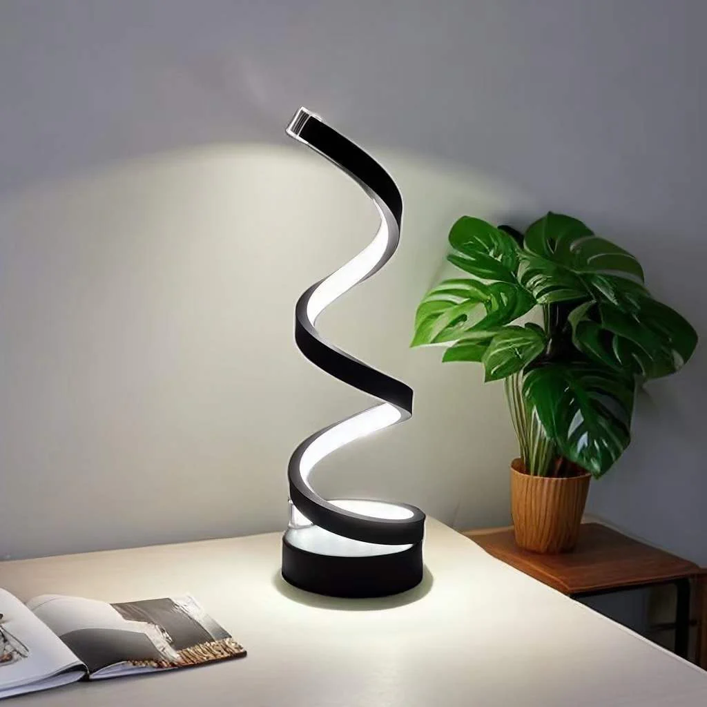 Minimalist Modern Spiral Designer LED Table Lamp Decor Lighting Night Light - Image 12