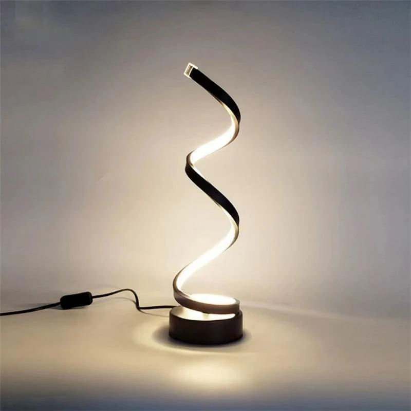 Minimalist Modern Spiral Designer LED Table Lamp Decor Lighting Night Light - Image 3