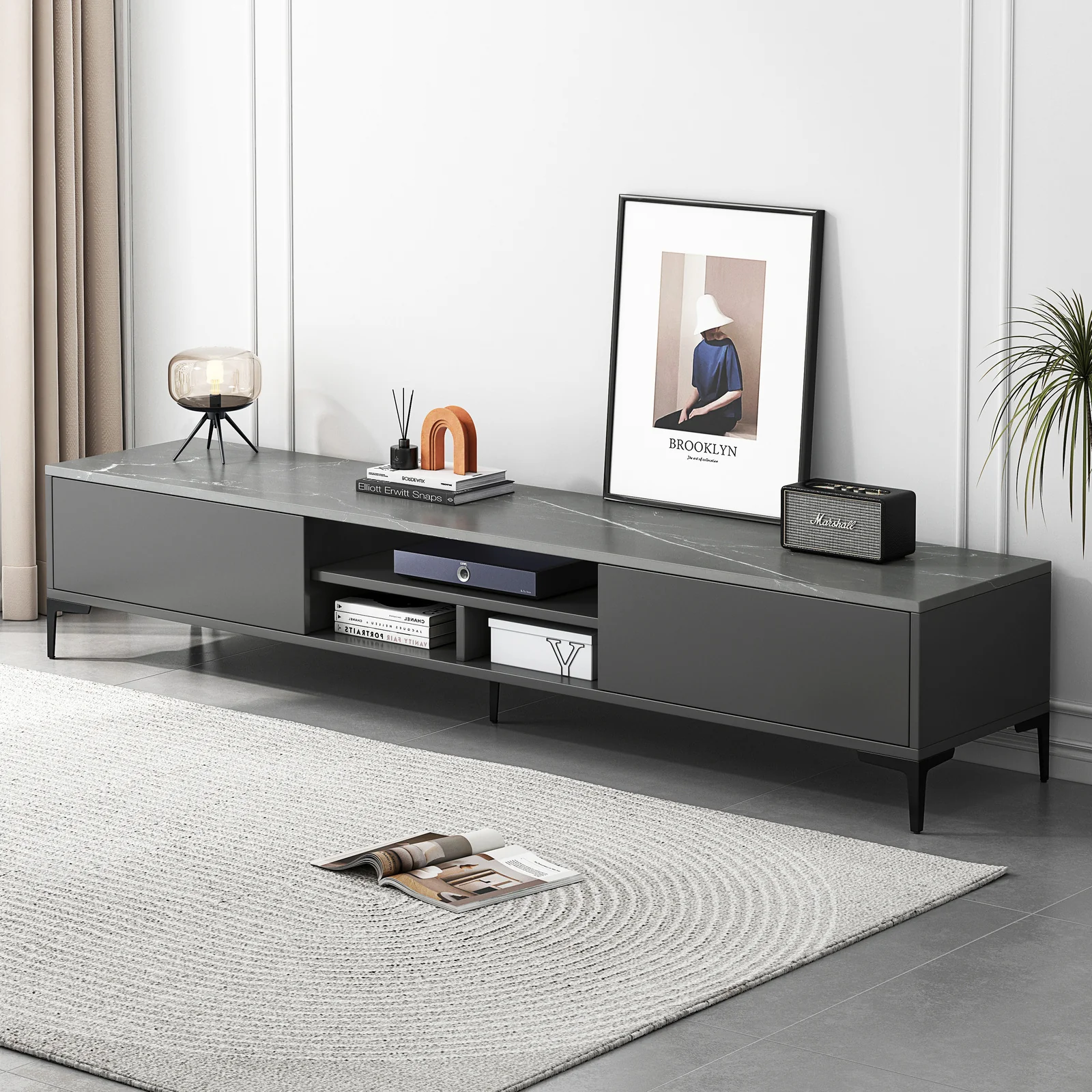 Minimalist TV Cabinet Entertainment Unit 140cm - Image 8