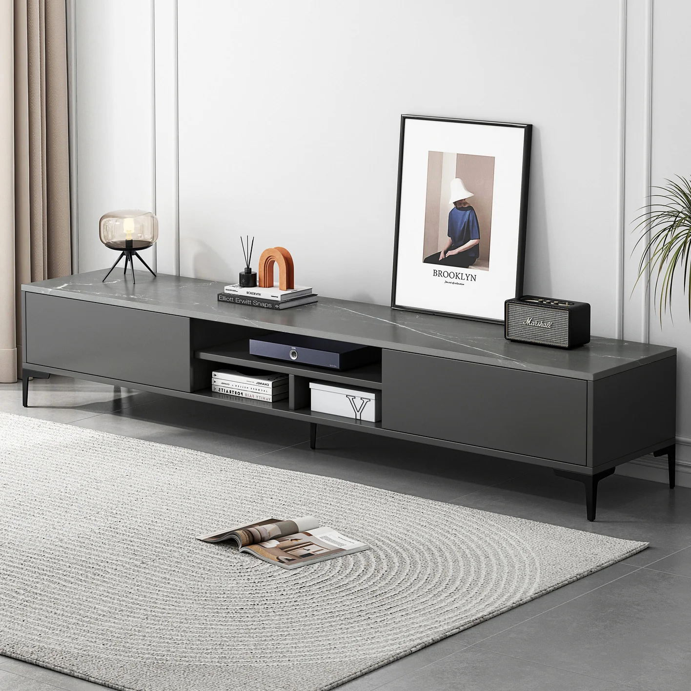 Minimalist TV Cabinet Entertainment Unit 160cm - Image 7