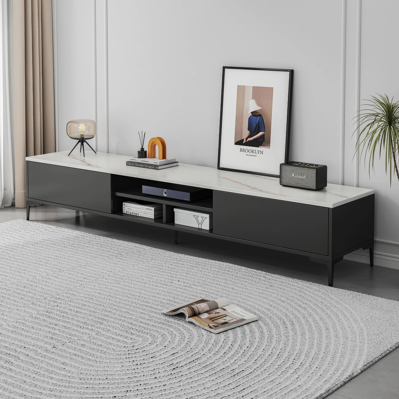 Minimalist TV Cabinet Entertainment Unit 160cm - Image 9