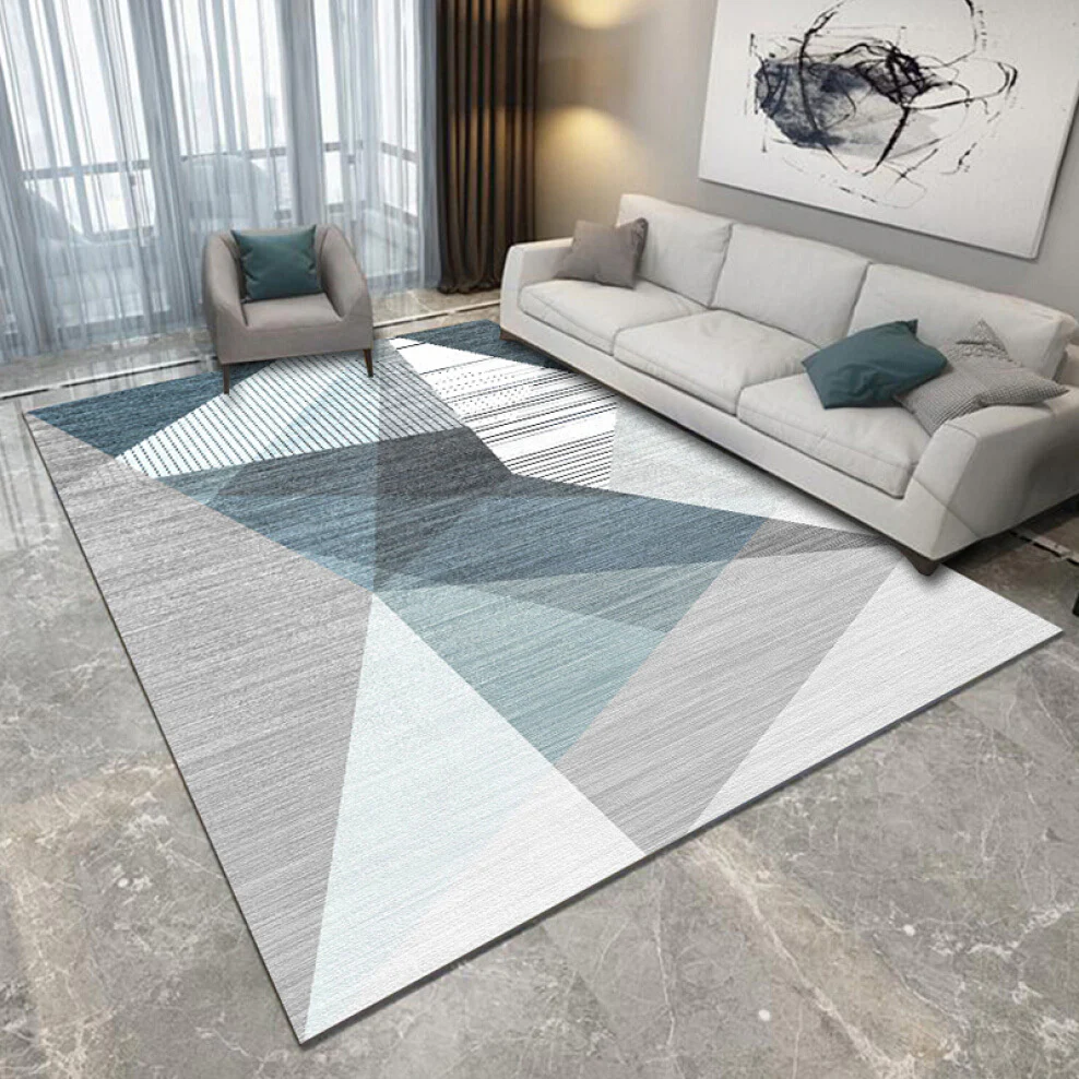 Mist Blue Modern Rug Carpet Mat (160 x 120) - Image 3