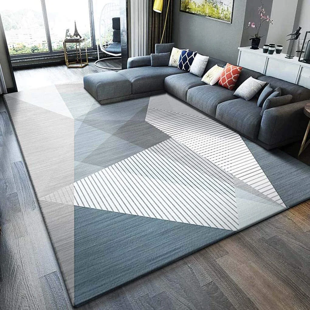 Mist Blue Modern Rug Carpet Mat (160 x 120) - Image 8
