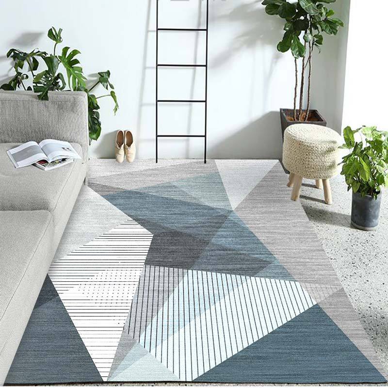 Mist Blue Modern Rug Carpet Mat (160 x 120) - Image 9