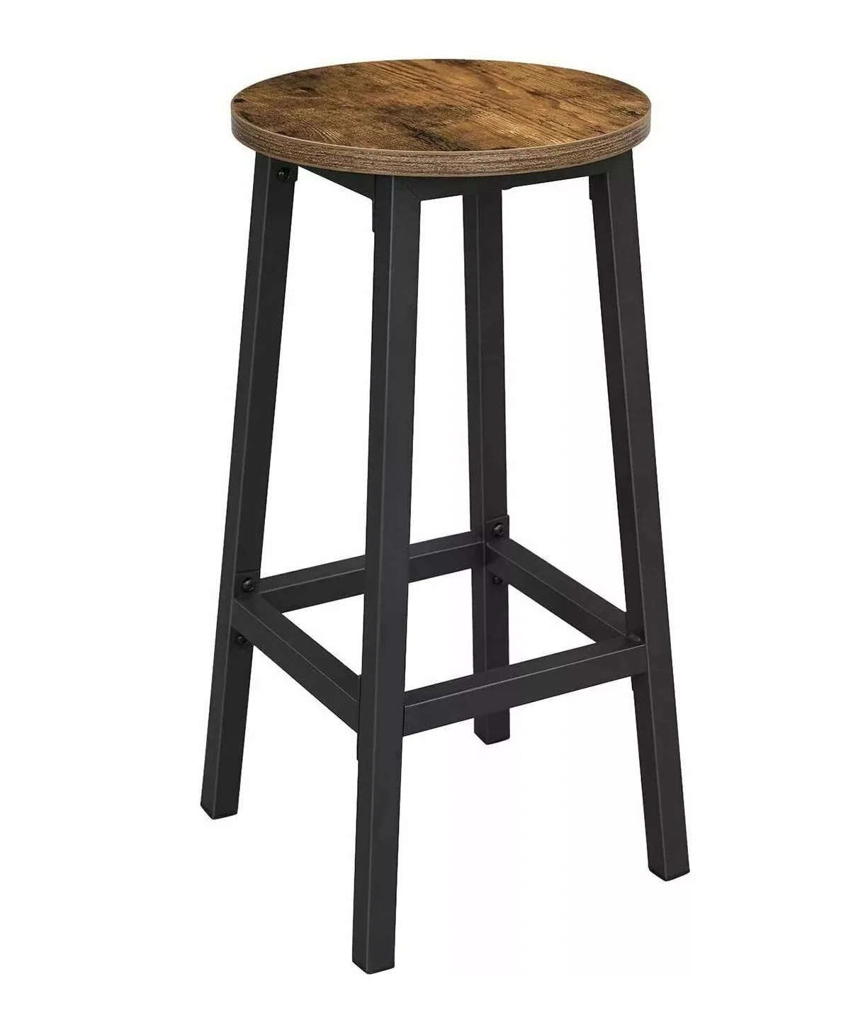 Modern Industrial Bar Stool Rustic Wood & Metal Kitchen Counter Seating - Image 13