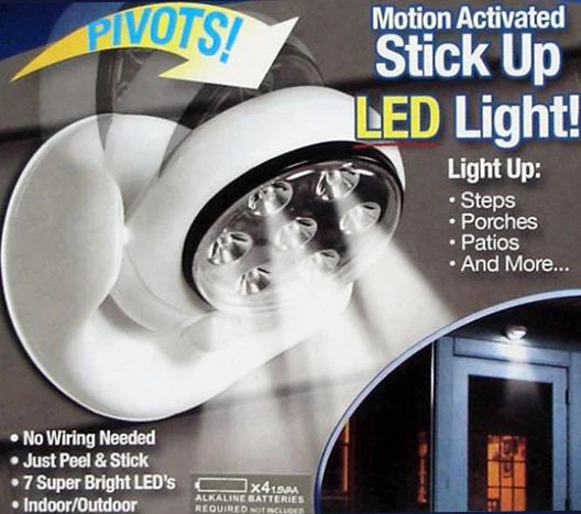 Motion Activated 360 Rotating 7 LED Wireless Motion Sensor Cordless Light - Image 8
