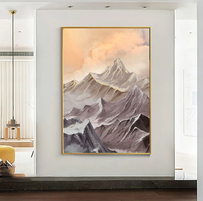 Mountain Scenery Painting Framed Canvas Wall Art - 60cm x 80cm - Image 5