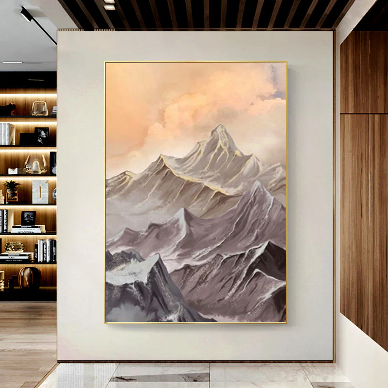 Mountain Scenery Painting Framed Canvas Wall Art - 60cm x 80cm - Image 6