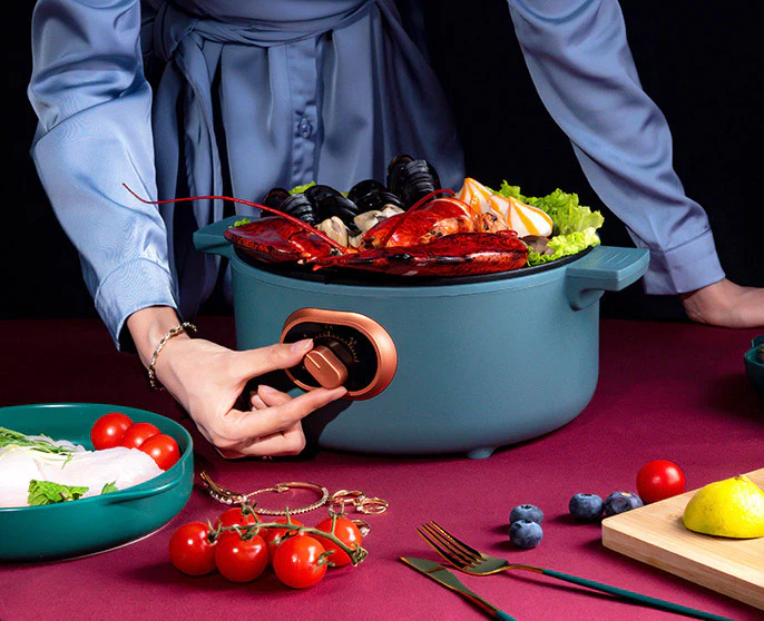 Multi-function Non-Stick Electric Hot Pot 3L (White) - Image 15