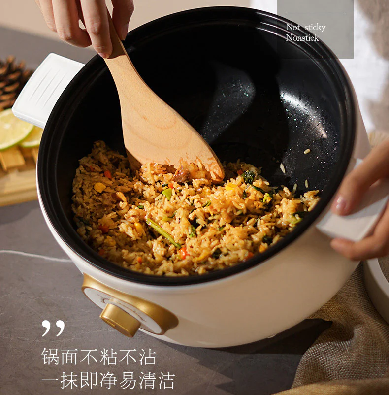 Multi-function Non-Stick Electric Hot Pot 3L (White) - Image 8