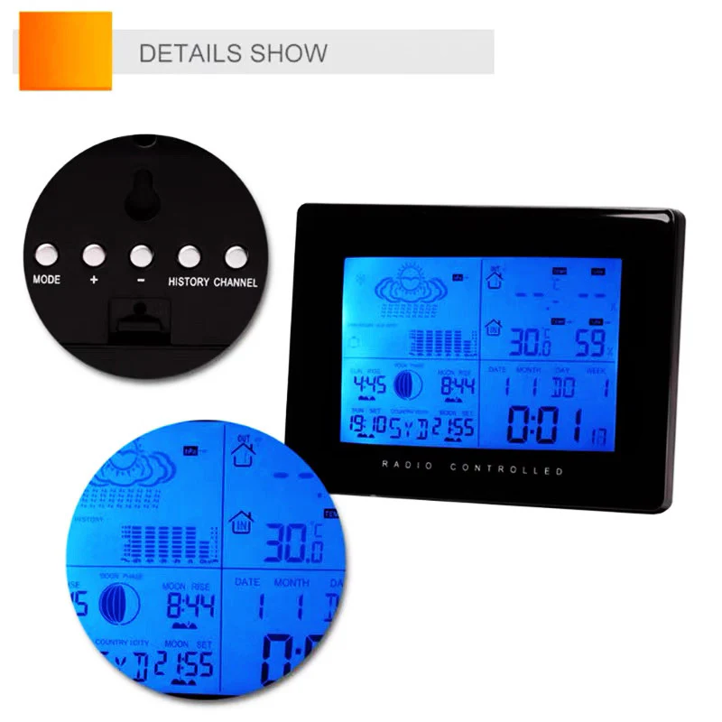 Multi-function Wireless Weather Station Barometer with Outdoor Remote Sensor - Image 3