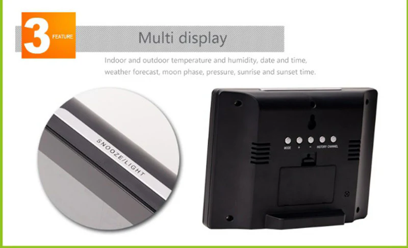Multi-function Wireless Weather Station Barometer with Outdoor Remote Sensor - Image 8