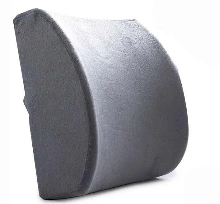 Multi-purpose Memory Foam Lumbar Back Support Cushion Pillow (Grey) - Image 6