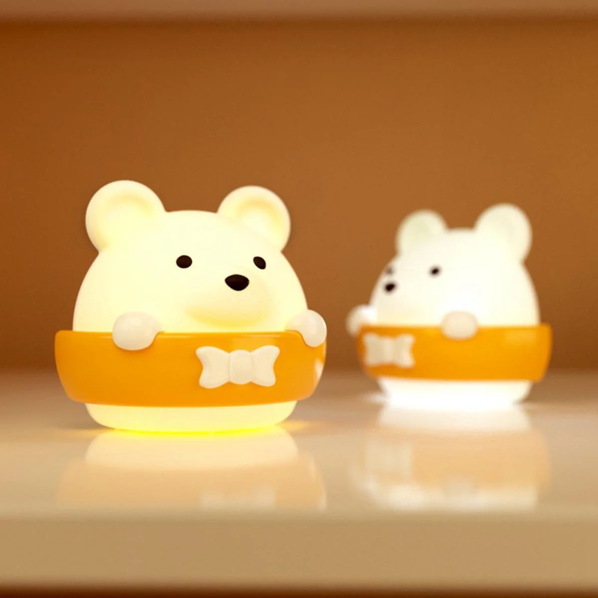 Multifunction Cute Bear Remote Control LED Light USB Rechargeable Lamp - Image 10