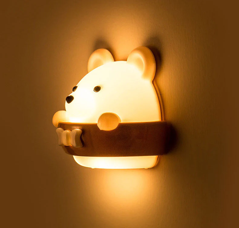 Multifunction Cute Bear Remote Control LED Light USB Rechargeable Lamp - Image 13