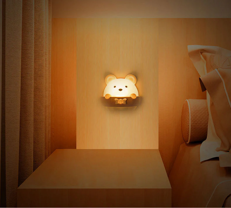 Multifunction Cute Bear Remote Control LED Light USB Rechargeable Lamp - Image 16