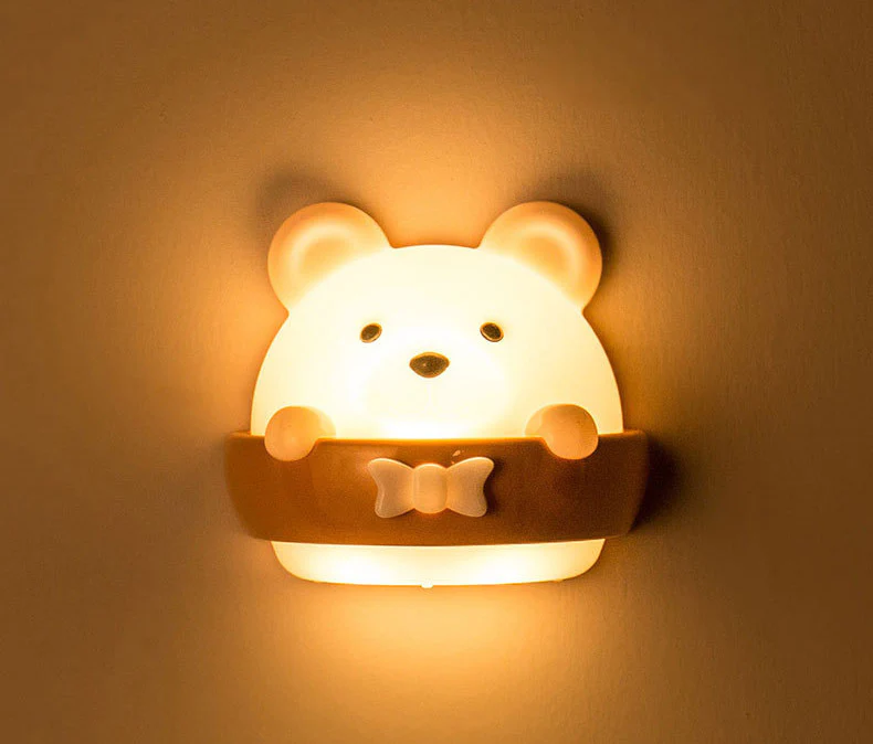 Multifunction Cute Bear Remote Control LED Light USB Rechargeable Lamp - Image 8