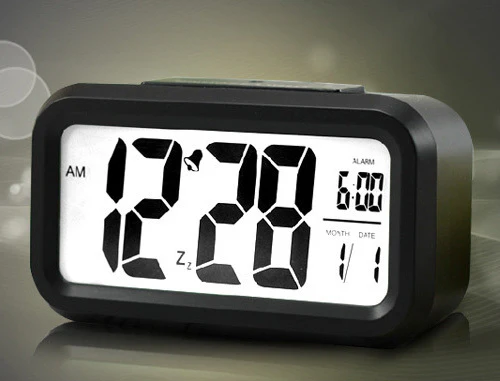 Multifunction Digital Sensor Automatic Light Snooze Desk Alarm Clock (Black) - Image 6