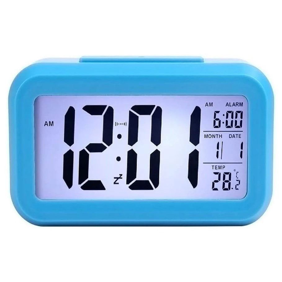 Multifunction Digital Sensor Automatic Light Snooze Desk Alarm Clock (Blue) - Image 2