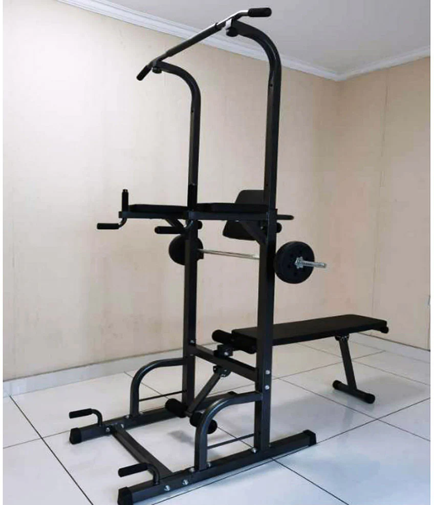 Multifunction Heavy Duty Home Gym Power Tower Dip Bar Stand & Weight Bench - Image 4