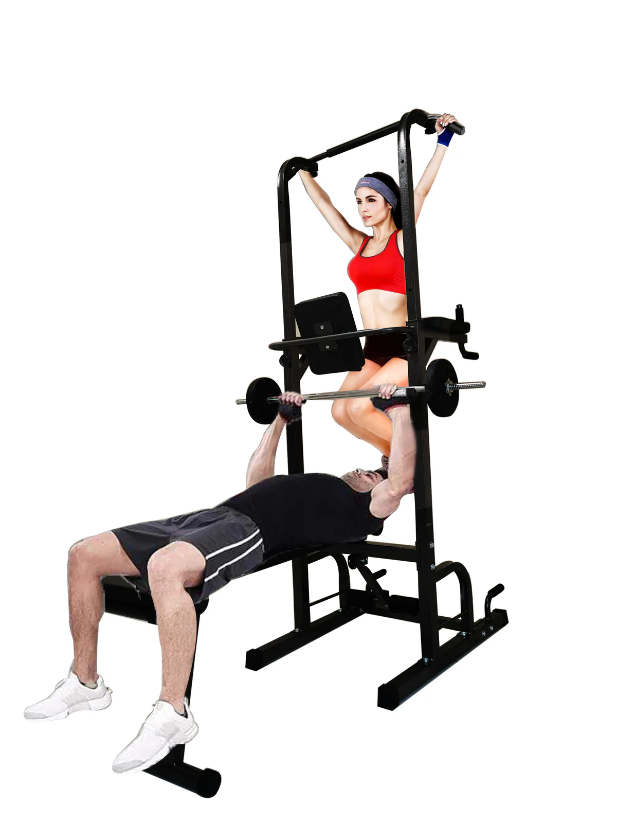 Multifunction Heavy Duty Home Gym Power Tower Dip Bar Stand & Weight Bench - Image 9