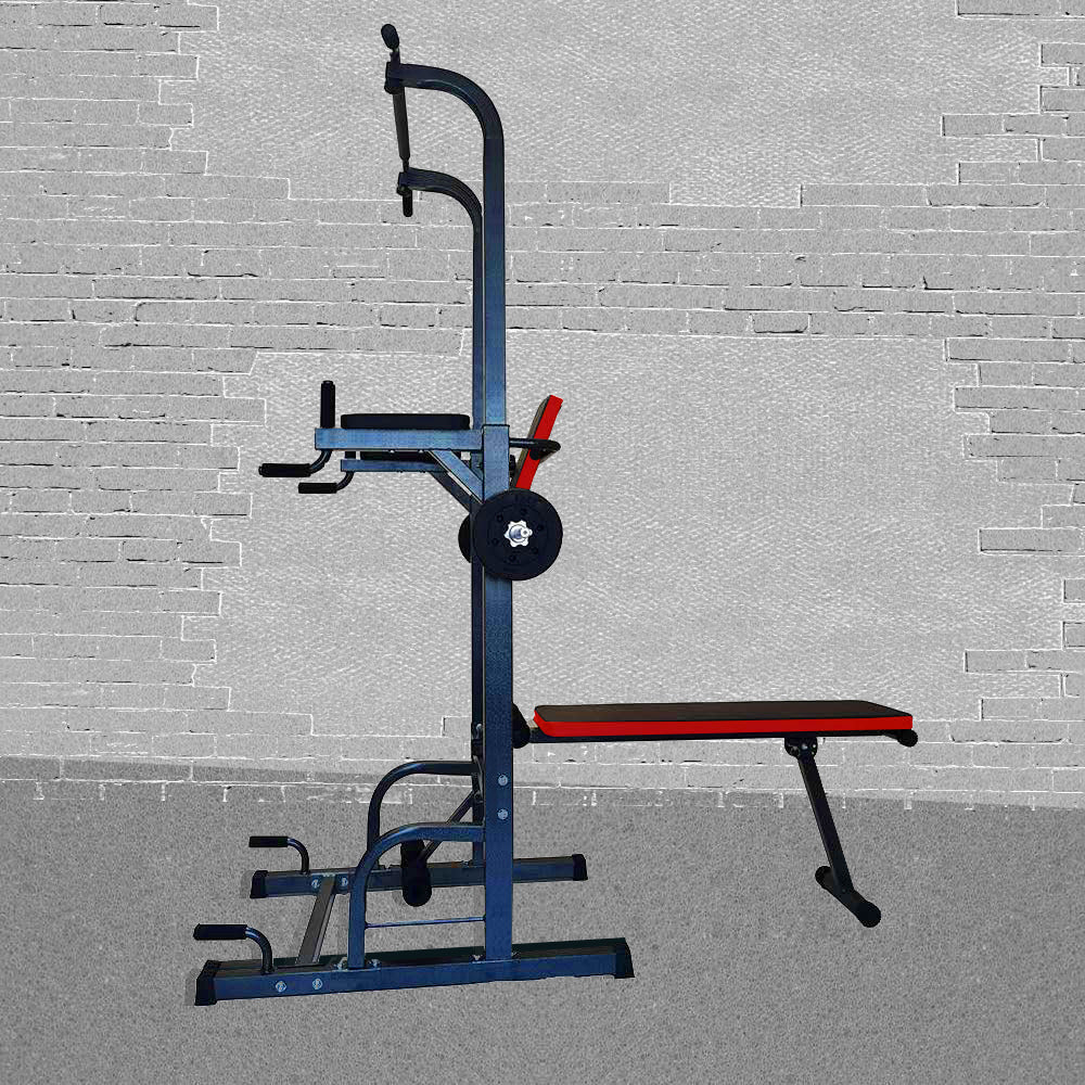 Multifunction Heavy Duty Home Gym Power Tower Dip Bar Stand & Weight Bench - Image 5