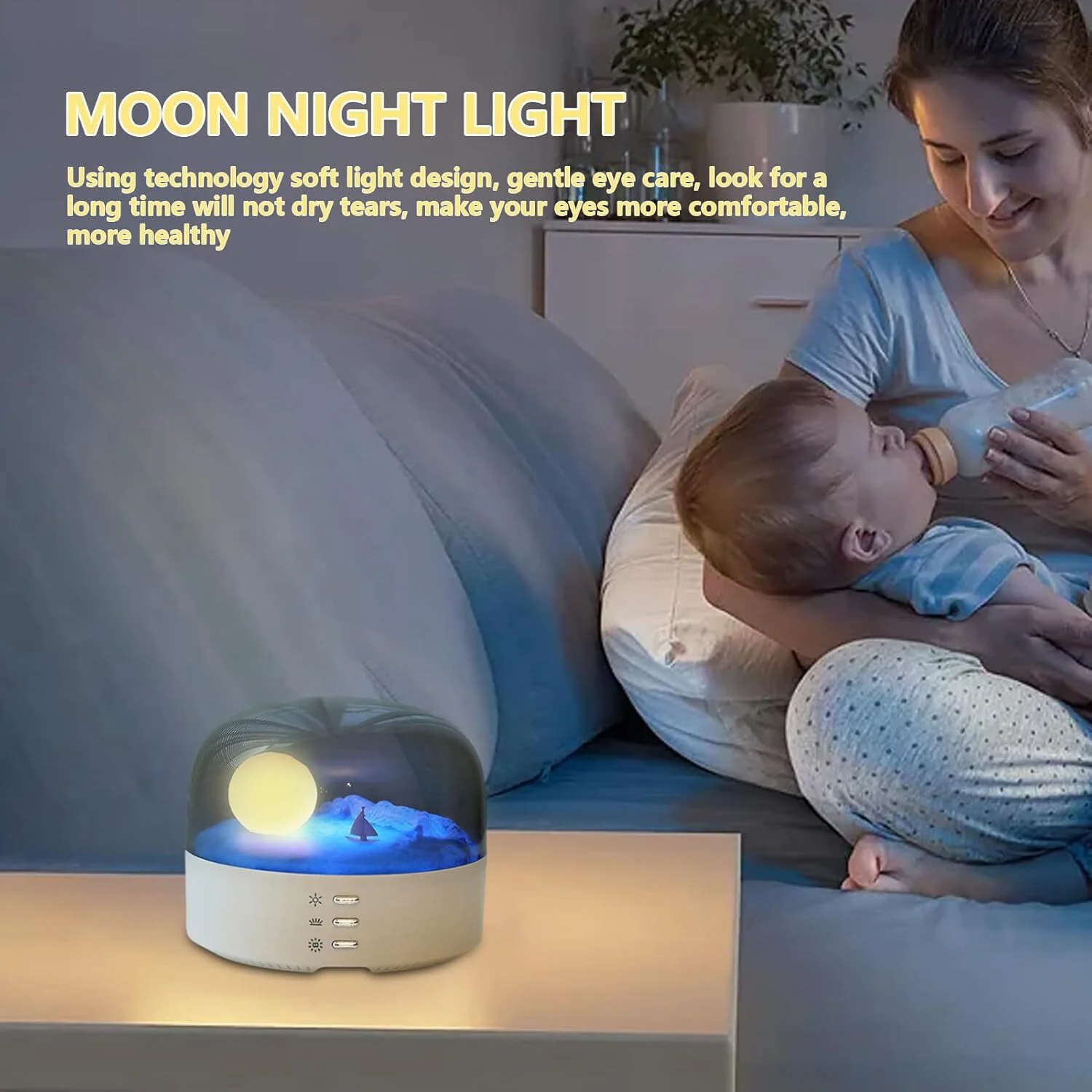 Multifunction Moon Lamp Bluetooth Speaker Night Light Music Player - Image 11