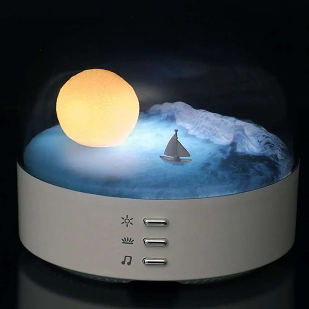 Multifunction Moon Lamp Bluetooth Speaker Night Light Music Player - Image 12