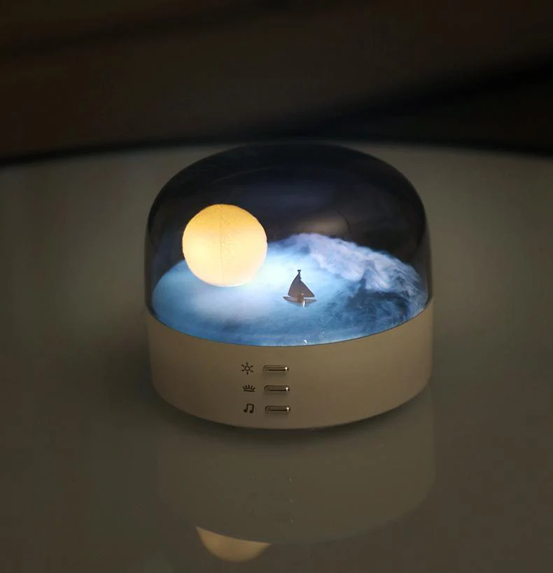 Multifunction Moon Lamp Bluetooth Speaker Night Light Music Player - Image 17