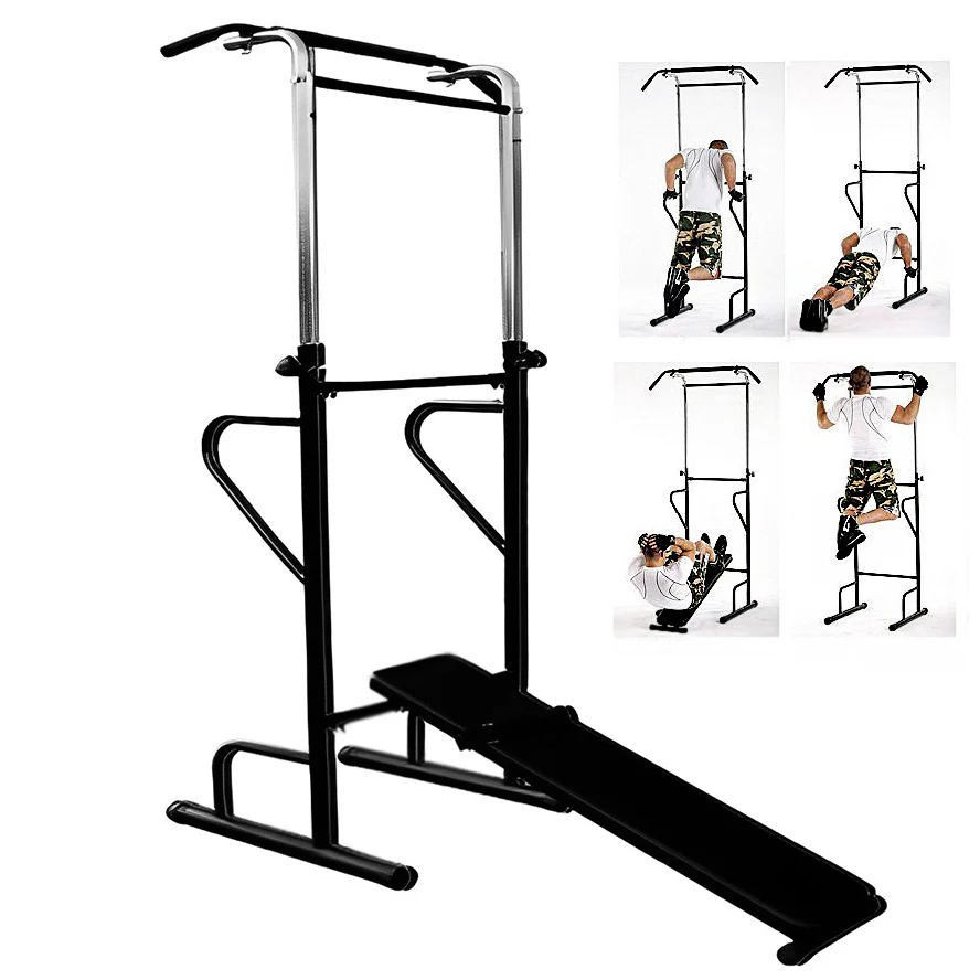 Multifunction Power Tower Home Gym Dip Bar Exercise Bench Pull Up Stand Fitness Station - Image 14