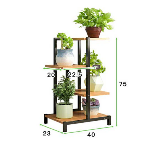Oasis Garden Plants Stand Planter Shelf (Black Walnut) - Image 3