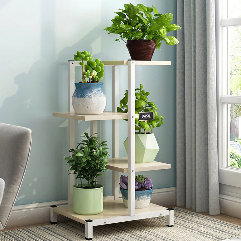Oasis Garden Plants Stand Planter Shelf (White Oak) - Image 7