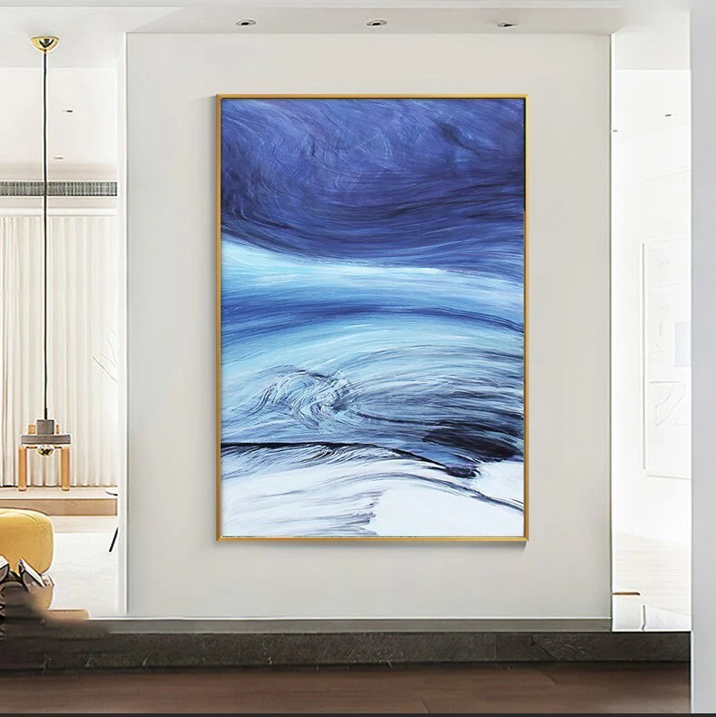 Ocean Wave Painting Framed Canvas Wall Art - 50cm x 70cm - Image 6
