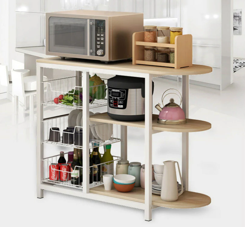 Optimal Organizer Kitchen Workbench Storage Shelf (White) - Image 3