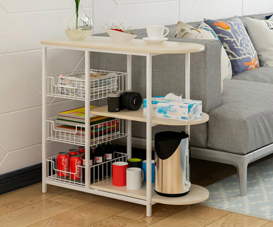 Optimal Organizer Kitchen Workbench Storage Shelf (White) - Image 4
