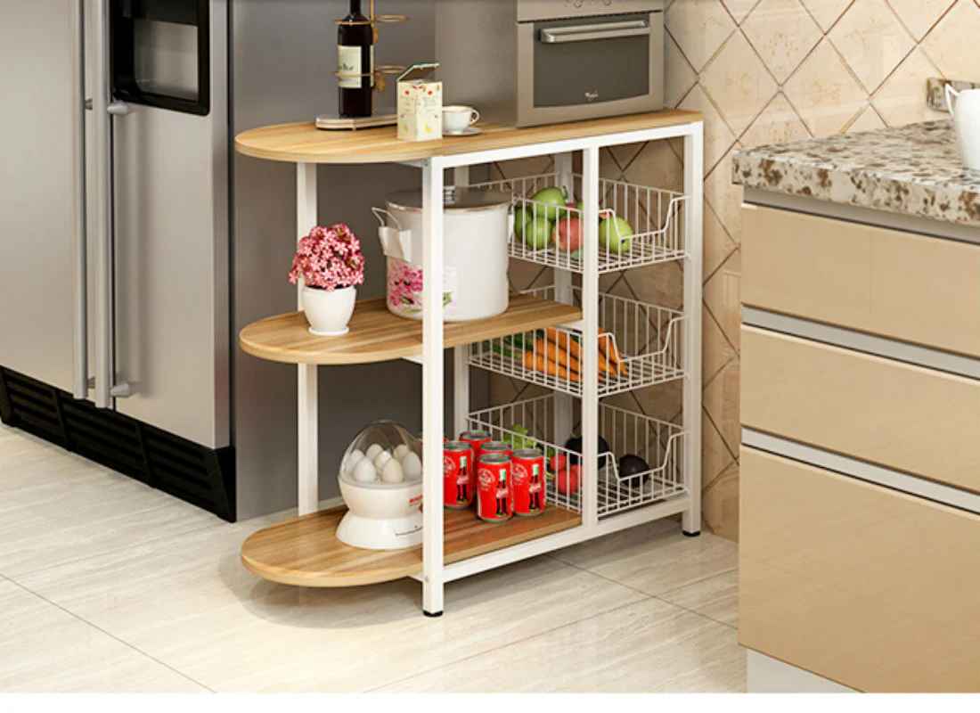 Optimal Organizer Kitchen Workbench Storage Shelf (White) - Image 6
