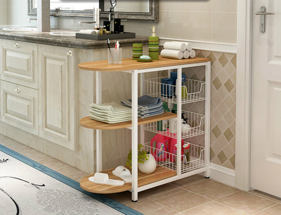 Optimal Organizer Kitchen Workbench Storage Shelf (White) - Image 8