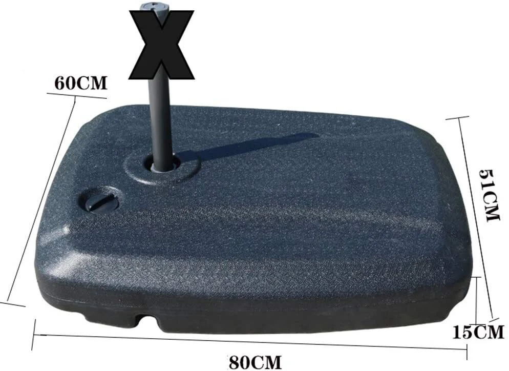 Outdoor Umbrella Stand Sand/Water Filled Cantilever Base Holder - Image 7