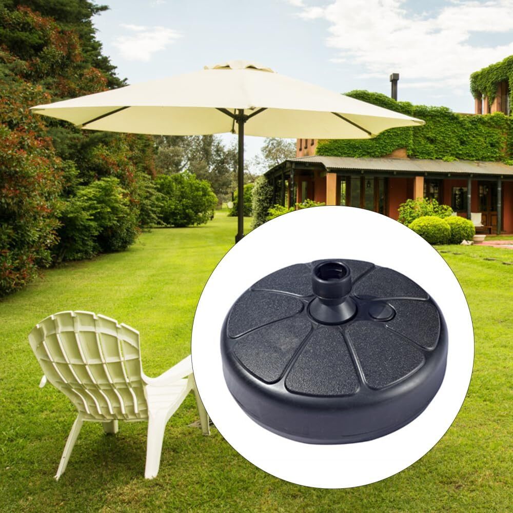 Outdoor Umbrella Stand Sand Water Filled Round Base Holder - Image 11