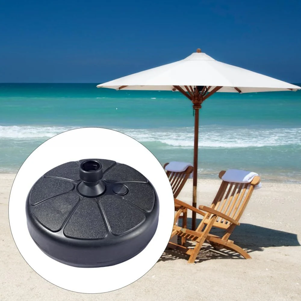 Outdoor Umbrella Stand Sand Water Filled Round Base Holder - Image 7