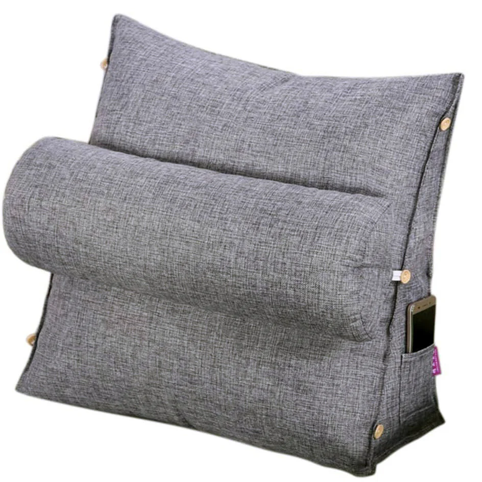 Paradise Adjustable Chair Seat Head Pillow & Back Lumbar Support Cushion (Grey) - Image 11