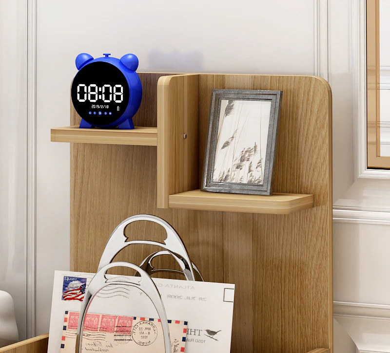 Parklane Tall Bedside Table with Chest of Drawers and Shelf (Oak) - Image 6