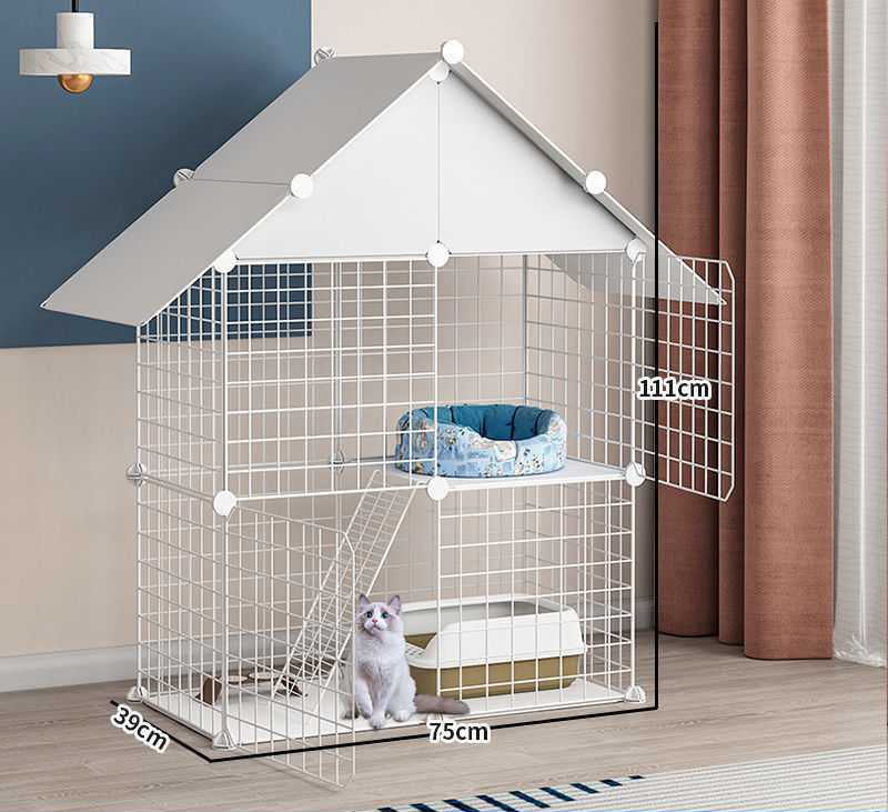 Pet Home Cat Cage Detachable Metal Wire Kennel Playpen Crate House - Image 3