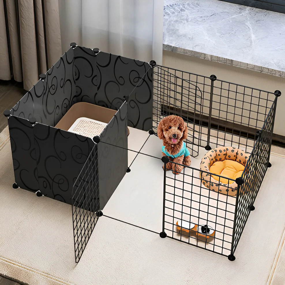 Pet Playpen Dog Kennel Enclosure Crate Cage Exercise Play Pen 127cm - Image 5