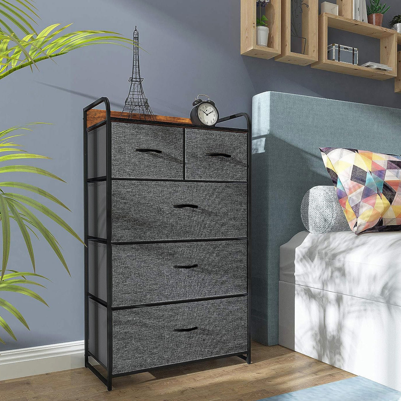 Pioneer 5-Drawer Dresser Chest of Drawers Storage Organizer Unit - Image 3