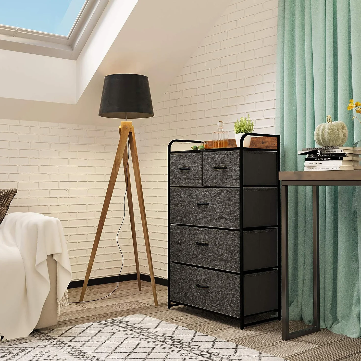 Pioneer 5-Drawer Dresser Chest of Drawers Storage Organizer Unit - Image 5