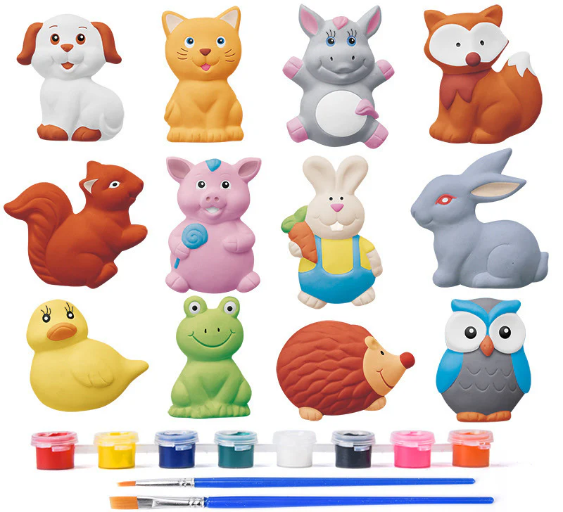 Large Plaster Painting Set Paint Your Own Figurines Arts and Crafts DIY Toy Kit (Animals) - Image 14